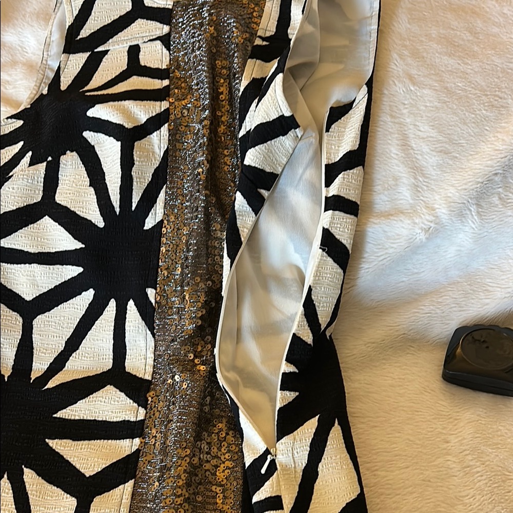 Chic Black and Gold Sleeveless Dress - Picture 5 of 8